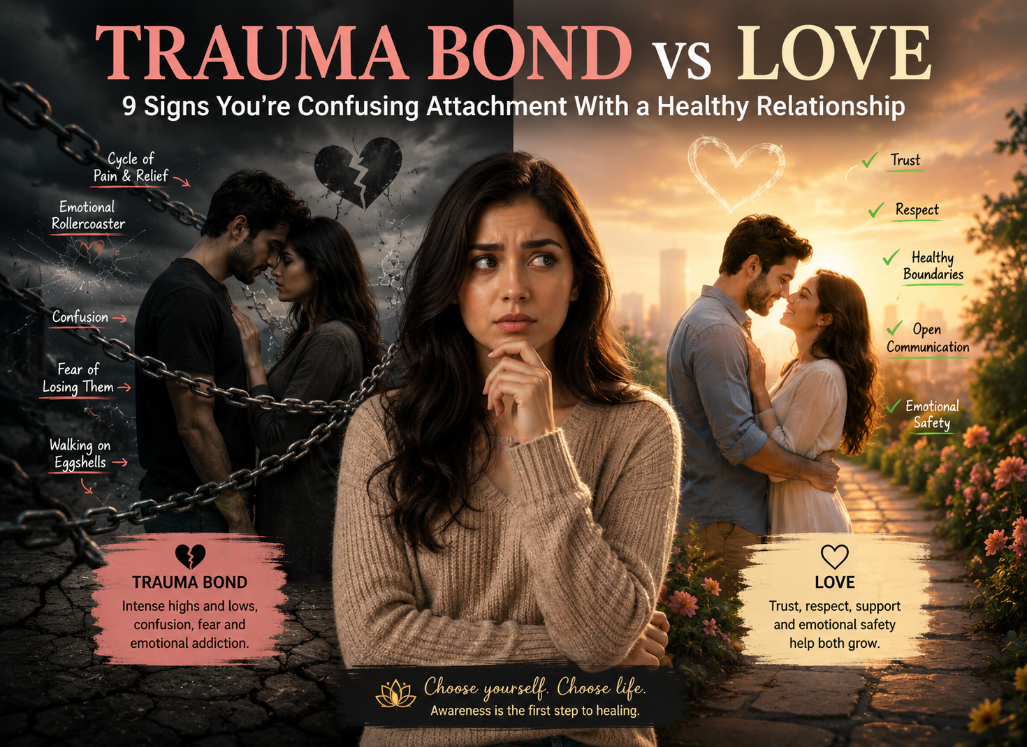 trauma bond vs love in relationships
