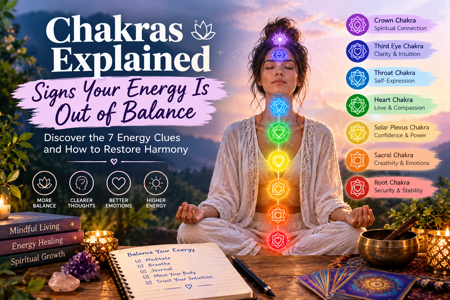 Signs your chakras are out of balance and how to restore energy